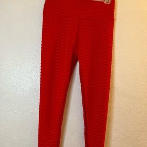 TikTok red leggings